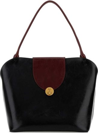Versace Black Leather Shopping Bag
