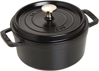 Staub Cacerola/cocotte De Hierro Fundido, 18 Cm De Di&aacute;metro, 1,7 L, Negro