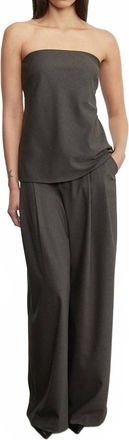 Enza Costa Strapless Tunic In Charcoal