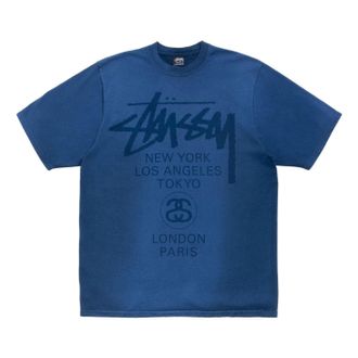 St&uuml;ssy World Tour T-Shirt Sun Faded Navy 3903962SF-SUN
