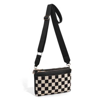 Generic Crossbody Bags Vintage Small Cross Body Purse Nylon Multi-pocket Clutch Purse Messenger Bag Adjustable Shoulder Strap Lightweight for Women Work Shopp