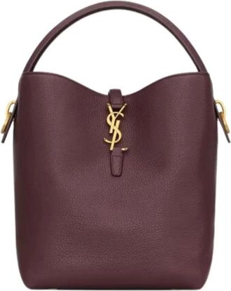 Saint Laurent Tassen, Dames, Bruin, ONE Size, Leer, Le 37 Bucket Bag