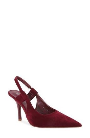 Berness Faux Suede Slingback Stiletto Pump in Wine at Nordstrom Rack, Size 5.5