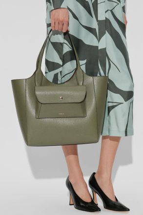 Furla Lea Medium Shopper Bag, Womens, Green