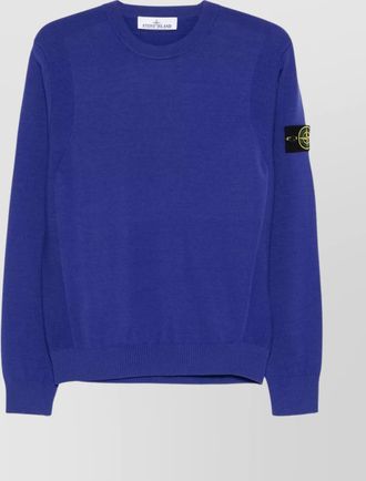 Stone Island sleeve badge crew neck sweater