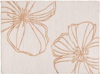 Maisons du monde Alfombra de yute y lana con jacquard y flores reversible 160x230 cm