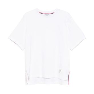 Thom Browne T-Shirts, male, White, Size: S Oversized Cotton T-Shirt
