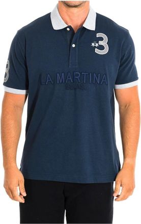 La Martina Polo met korte mouwen - Heren - Polos - Blauw - S - Katoen - Tops