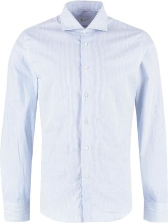 THE (ALPHABET) Camicia a righe in cotone - Blu