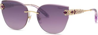 Chopard SCHL05S 300V Womens Sunglasses Gold Size 59