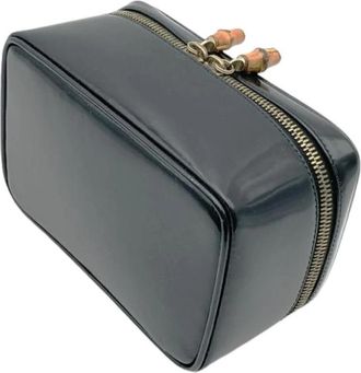 Gucci Pre-owned Vanity Bag - Dames - Vintage Mini Tas - Zwart - ONE Size - Leer - Vintage