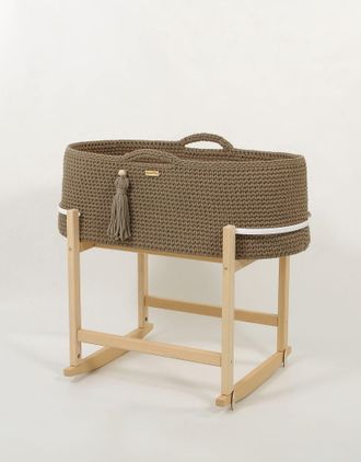 OEM Mois&eacute;s Bohemio Hecho A Mano Con Cuna - Color Moca