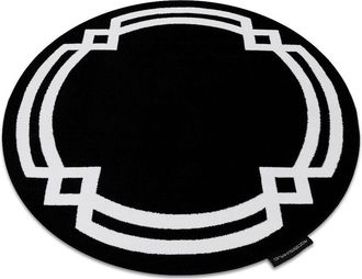 RugsX Alfombra Hampton Lux C&iacute;rculo Negro Black Circulo 160 Cm