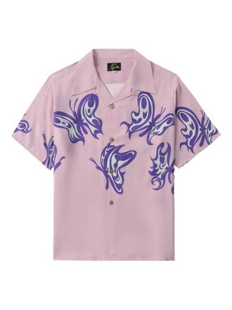 Needles x Kae Tanaka One-Up overhemd met vlinderprint - Roze