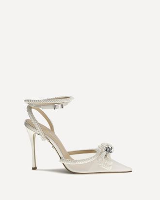 Mach & Mach D&eacute;collet&eacute; in raso con doppio fiocco decorato Woman 37.5