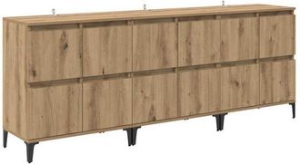 vidaXL Tableros Lateral 3 pcs Roble artesanal 60 x 35 x 70 cm vidaXL