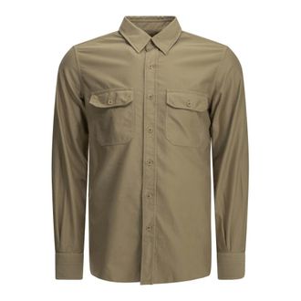 Tom Ford Military Casual overhemd - Heren - Overhemden - Beige - Maat: XL