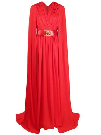 Elie Saab Abito da sera con cintura - Rosso