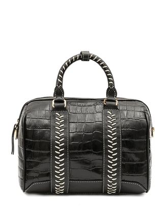 Isla Maia Bowling croc-embossed top handle shoulder bag - women - Calf Leather - One Size - Black