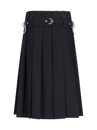 Prada Womens Skirts Blue Wool