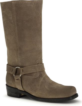 Golden Goose Womens Suede Biker Boots Dark Beige Calf Leather Bos Taurus