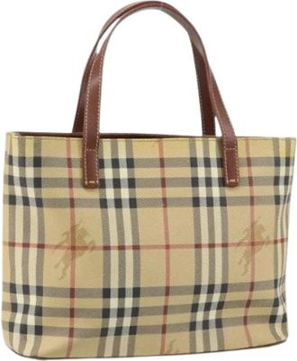 Burberry Pre-owned Tote Bags, female, Beige, Size: ONE SIZE Pre-owned Vintage Hand Bag