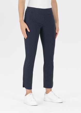 Stehmann Schlupfhose STEHMANN Ina, Damen, Gr. 36, N-Gr, blau (marine), Web, Obermaterial: 67% Viskose, 22% Polyamid, 8% Polyester, 3% Elasthan, gepunktet, regu