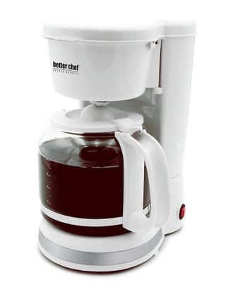 Better Chef 12-Cup White Coffee Maker With Grab-A-Cup Feature