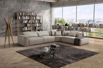 Egoitaliano Ecksofa »Beverly, extravangantes Designsofa mit erstklassigem Sitzkomfort« wahlweise mit elektrischer Relaxfunktion, Kopfteilverstellung