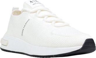 A|X Armani Exchange Knitted Technical Fabric Sneakers - White