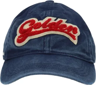 Golden Goose Patch Logo Textured Cotton Baseball Cap