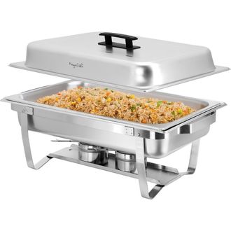 MegaChef 9.5 Quart Foldable Stainless Steel Professional Chafing Dish/Food Warmer/Buffet Server Serving Trays in Silver at Nordstrom