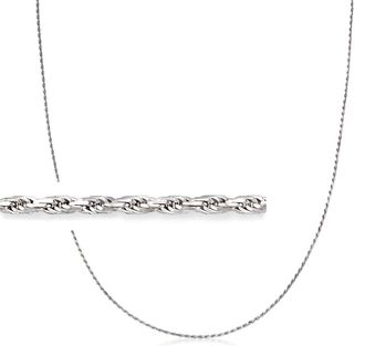 Ross-Simons Italian Sterling Silver Adjustable Rope Chain