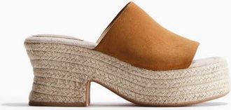 H&M Heeled espadrilles in Dark Beige at Nordstrom, Size 10