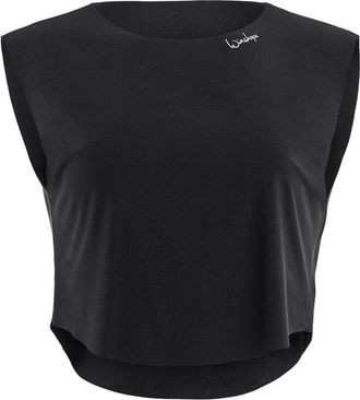 Winshape Crop-Top WINSHAPE AET115LS, Damen, Gr. XXL, schwarz, 85% Polyester, 15% Elasthan, R&uuml;ckenausschnitt, Tops Crop-Top, Functional Soft and Light