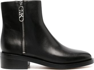 Michael Kors Enkellaarsjes - Dames - Enkellaarsjes - Zwart - 38 1/2 EU - Leer - Schoenen
