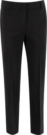 Ermanno Scervino Verfijnde broek met paspelzakken - Dames - Slim Fit Broeken - Zwart - L - Wol - Broeken