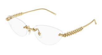 Cartier Clash de Cartier Demo Cat Eye Ladies Eyeglasses CT0565O 001 57