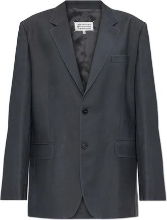 Maison Margiela Wollen Blazer - Dames - Blazers - Grijs - M - Wol - Jassen