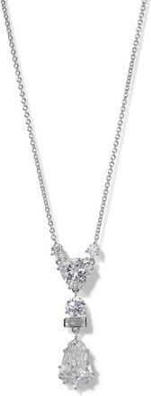 Nadri Luxor Kite Cubic Zirconia Drop Necklace in Rhodium at Nordstrom