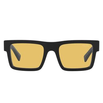 Prada Sunglasses, unisex, Black, 52 MM, Classic Rectangular Sunglasses