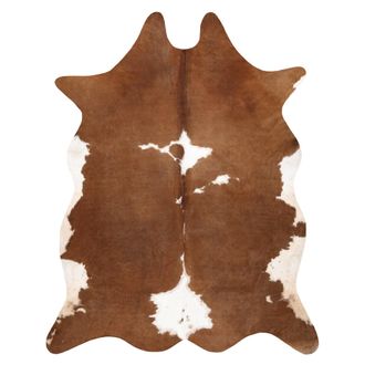 RugsX Rugsx - Alfombra Cuero De Vaca Artificial, Vaca G5070-2 Marr&oacute;n Cuero Blanco Brown 155x195 Cm
