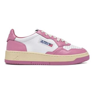 Autry Sneakers, female, Pink, Size: 11 US Low Medalist White Sneakers