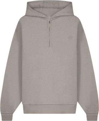 Filling Pieces Half-zip Hoodie - Heren - Hoodies - Grijs - XL - Leer - Hoodies & sweatvesten