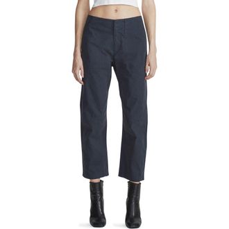 Rag & Bone Leyton Crop Cotton Work Pants in Salute at Nordstrom Rack, Size 00