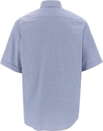 Fendi Oxford Cotton Button-Down Shirt - Blue