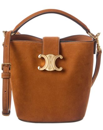 Celine Celine Louise Mini Leather Bucket Bag