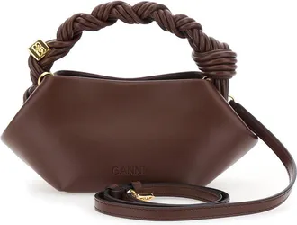 Ganni Womens Handbag Bou Mini Brown Handbags Hand Bags