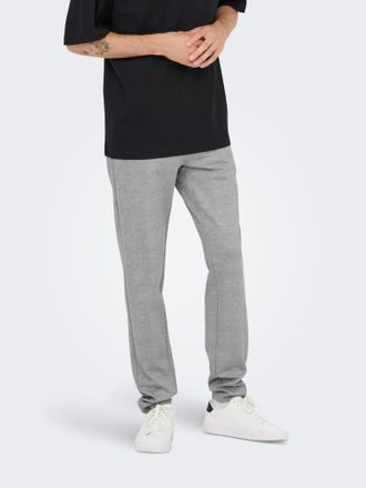 Only & Sons Chinohose ONLY & SONS ONSMARK SLIM CHECK PANTS 9887 NOOS, Herren, Gr. 28, L&auml;nge 30, grau (glacier gray), Web, Obermaterial: 64% Viskose, 31% Polyester
