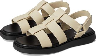 Vagabond Connie Leather Fisherman Womens Sandals Off-White : EU 41 (US Womens 11) M, Rubber